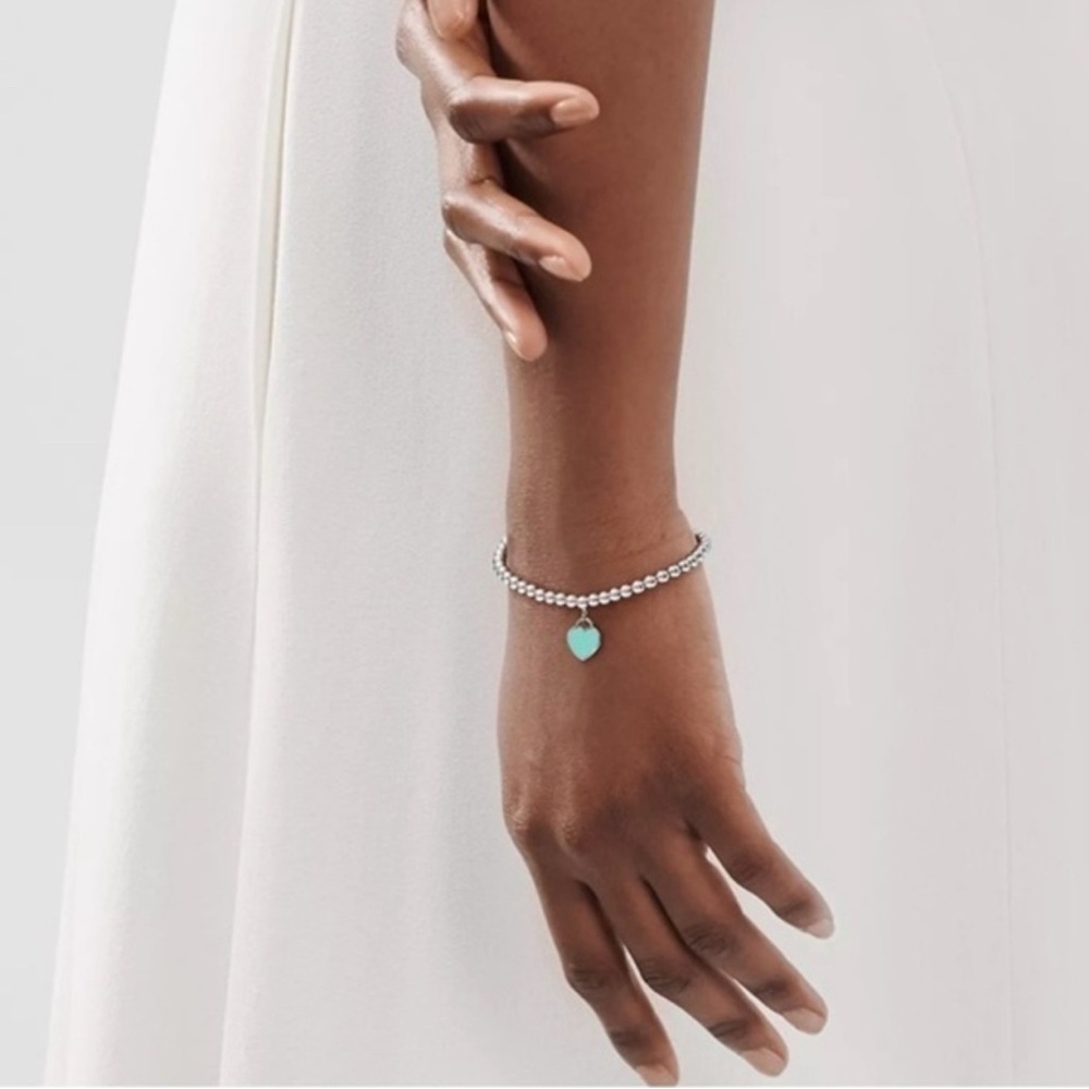 FULL inclusion - Tiffany Blue® Heart Tag Bead Bracelet sterling silver